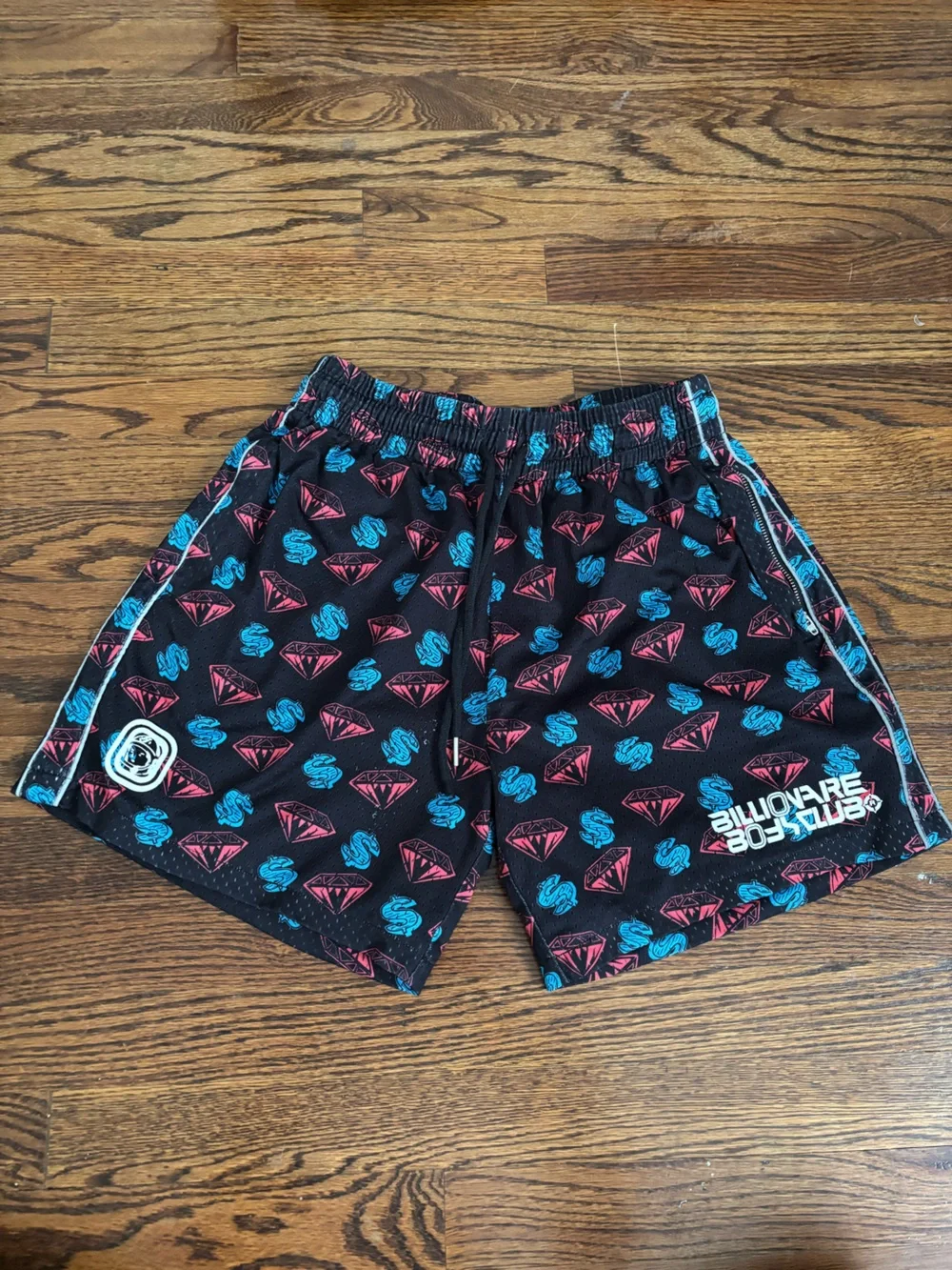 Overtime Billionaires Boys Men’s Club Black Money Diamond Shorts Size Small